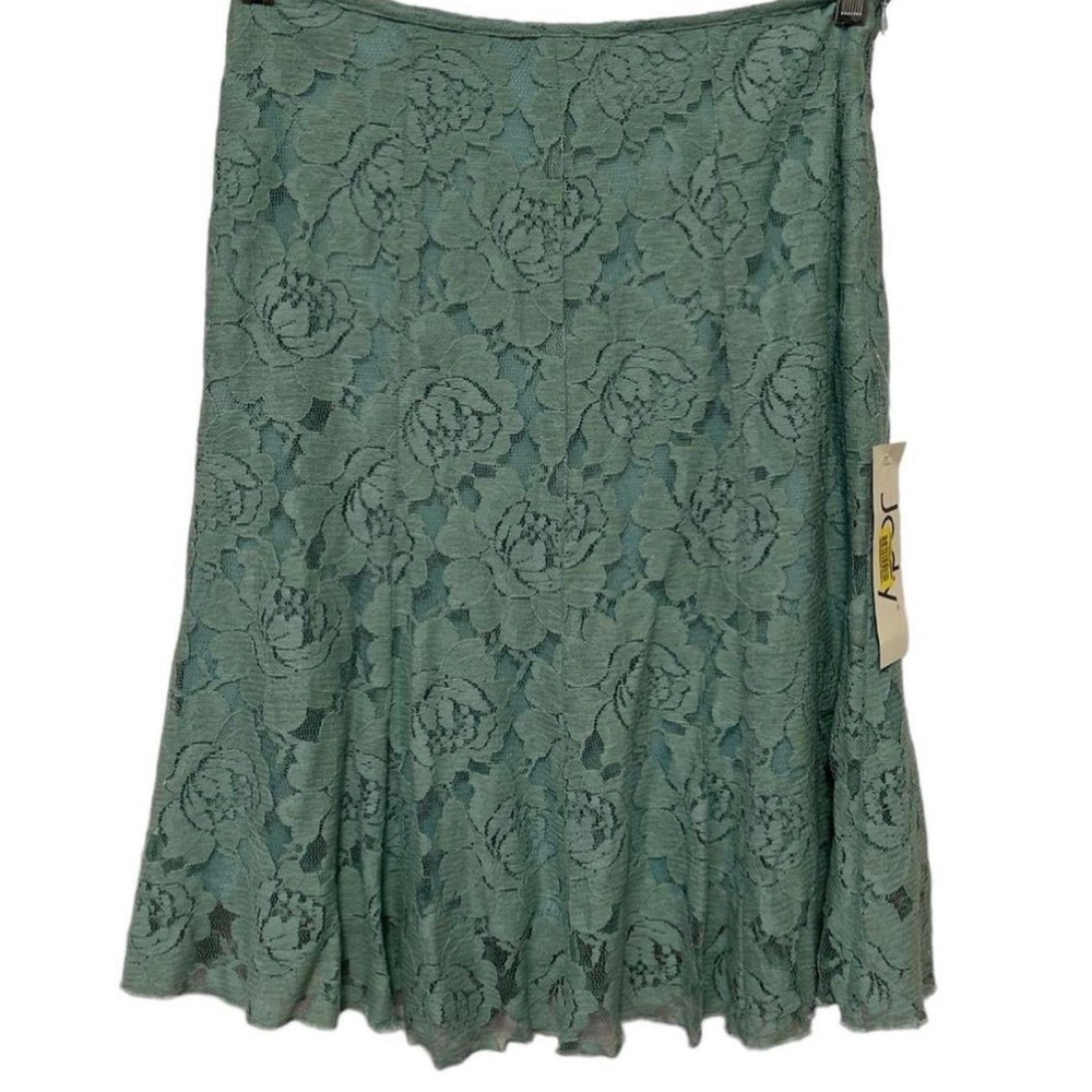 Jody Teal Lace Floral Skirt